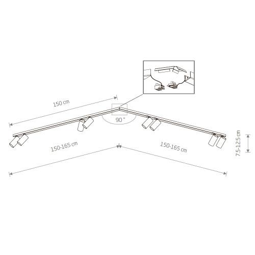 Светильник спот Nowodvorski Mono Corner 2x150 7700