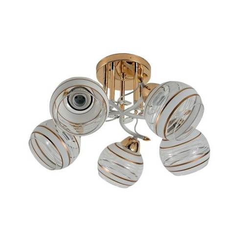 Потолочная люстра ЭкономСвет 12264 12264/5FGD+WT WT+CL+GD