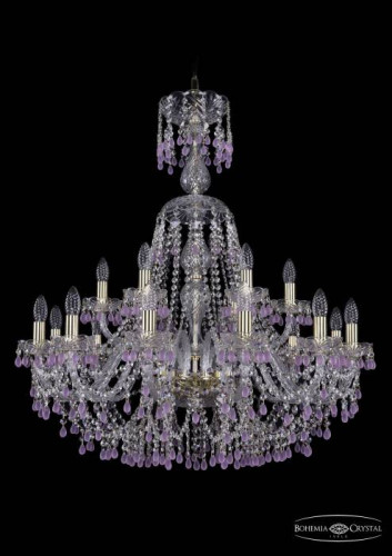 Подвесная хрустальная люстра 1410 Bohemia 1410/12+6/300/XL-95 G V7010