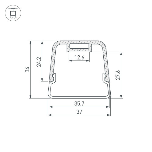 Профиль Arlight Line-D 055098