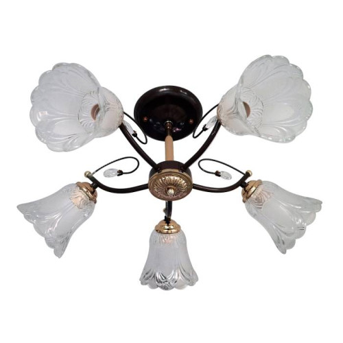 Потолочная люстра ЭкономСвет 31687 31687/5CF+GD WT