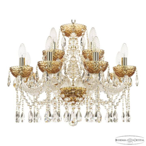 Подвесная люстра Bohemia 5413 5413/8+4/200 G Amber/M-1F