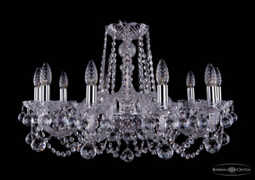 Подвесная хрустальная люстра 1402 Bohemia 1402/10/240 Ni Balls