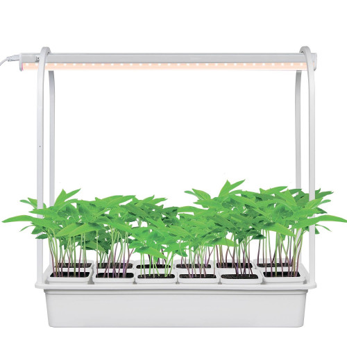Набор «Минисад», светильник для растений светодиодный с подставкой. Uniel ULT-P34-10W/SPLE IP40 WHITE 12