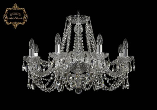 Подвесная хрустальная люстра 11.11 Art Classic 11.11.8.240.Cr.Sp