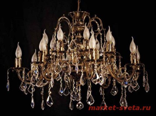 Подвесная люстра Brizzi 8888/8+8 PB Leaf crystal