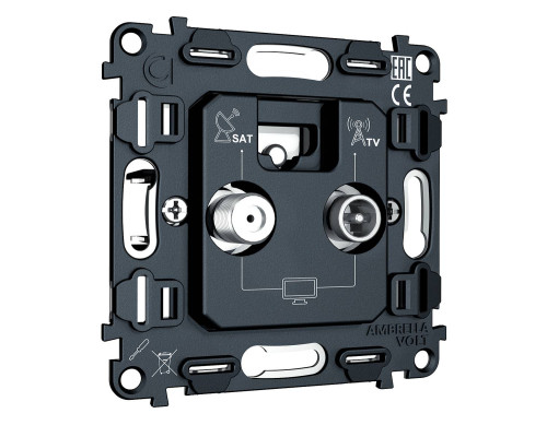 Механизм розетки TV оконечной + SAT Ambrella Volt QUANT VM217