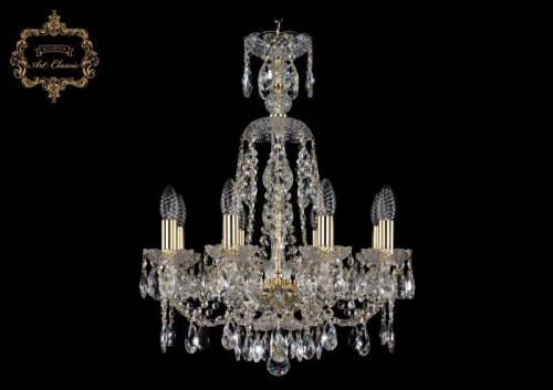 Подвесная хрустальная люстра 11.21 Art Classic 11.21.8.165.XL-61.Gd.Sp