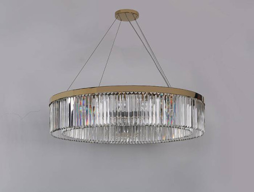 Подвесная хрустальная люстра 10110 Newport 10110+6/C gold