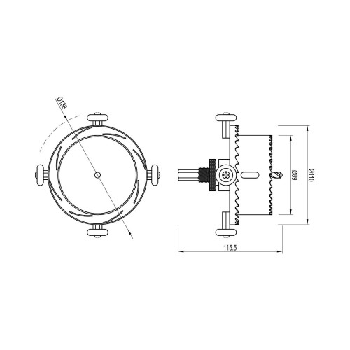 Двухуровневая коронка Arlight Drill 056393