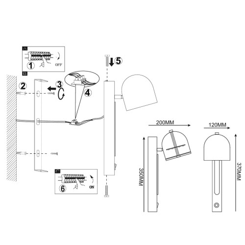 Настенный светильник ImperiumLoft Vic-Wall01 167373-26
