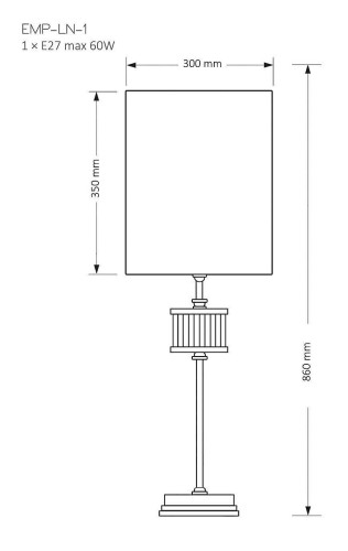 Настольная лампа Kutek Empoli EMP-LN-1(N)