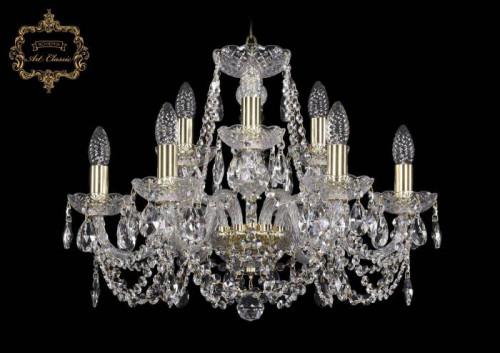 Подвесная хрустальная люстра 11.11 Art Classic 11.11.6+3.195.Gd.Sp