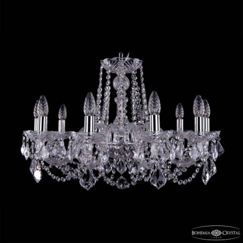 Подвесная хрустальная люстра 1402 Bohemia 1402/10/240 Ni Leafs