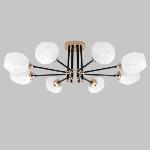 Люстра потолочная 8*Е27 MD.4144-8-S-BK+FGD