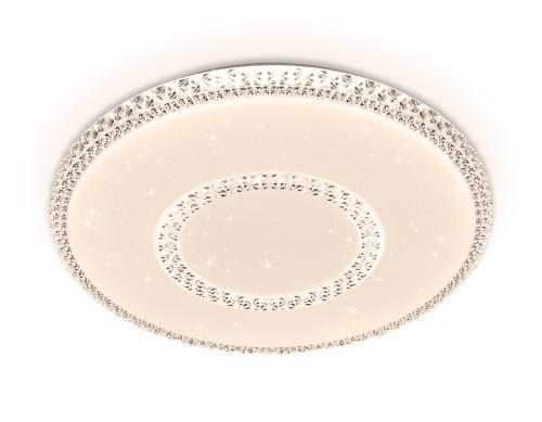 Потолочный светодиодный светильник Ambrella Orbital Crystal F99 WH 96W D500