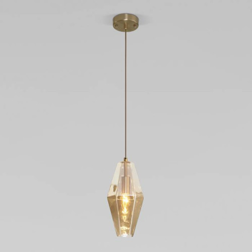 Светильник подвесной Eurosvet Prism 50236/1 янтарный