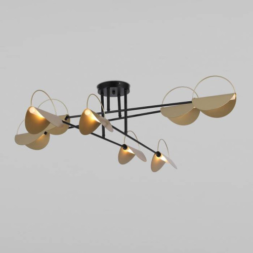 Потолочная люстра Eurosvet Grazia 70148/8 черный/золото Smart