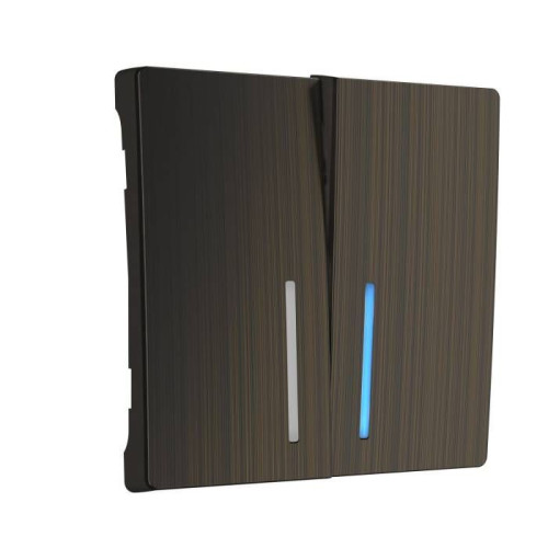 Накладка на механизм Werkel W1129112/ Набор клавиш для выключателя двухклавишного с подсветкой (бронзовый)