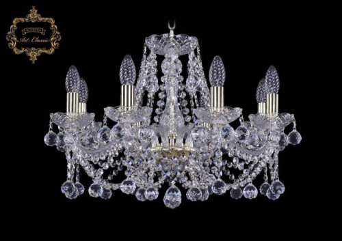 Подвесная хрустальная люстра 11.21 Art Classic 11.21.8.200.Gd.B