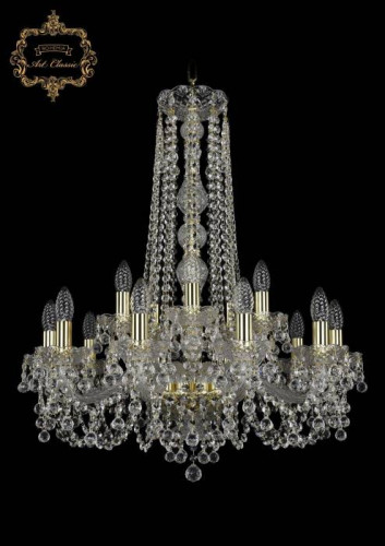 Подвесная хрустальная люстра 11.26 Art Classic 11.26.10+5.220.h-77.Gd.B