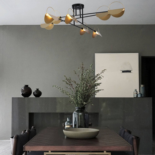 Потолочная люстра Eurosvet Grazia 70148/8 черный/золото Smart