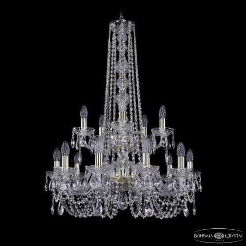 Подвесная хрустальная люстра 1402 Bohemia 1402/10+5/240/h-90/2d G
