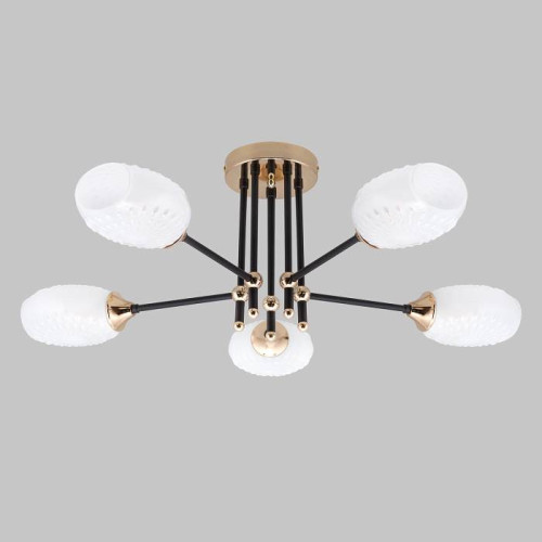 Люстра потолочная 5*Е27 MD.4144-5-S-BK+FGD