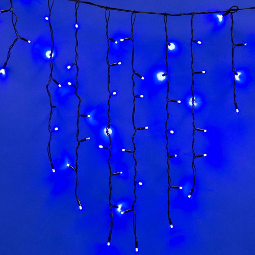 Бахрома светодиодная с эффектом мерцания, 3м Uniel ULD-B3010-200/TBK BLUE IP67