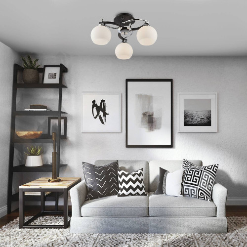 Потолочная люстра Eurosvet Larion 9654/3 хром/черный