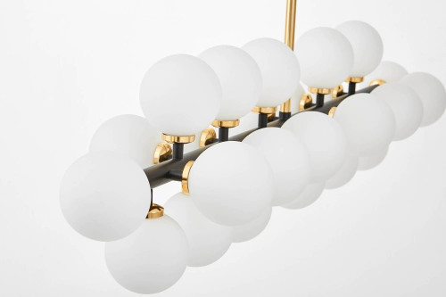 Люстра на штанге Lumina Deco LDP 6033-24 BK+GD