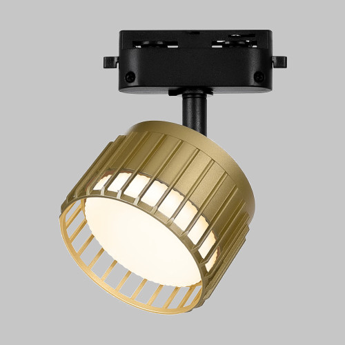 Светильник спот GX53 для трековой системы 1 фазный трек 220В, макс 12Вт, Черный/Матовое Золото IL.0010.0017-BMG
