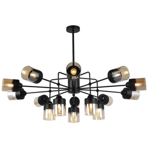 Люстра потолочная Е27 15*60Вт MD.74785-15-S-BK