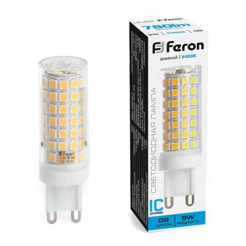 Светодиодные лампочки Feron 38148 (G9)  (9Вт)  (6400K) 