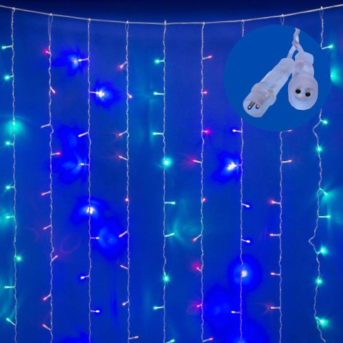 Занавес светодиодный с эффектом мерцания, 3х2м Uniel ULD-C3020-240/TTK MULTI IP44