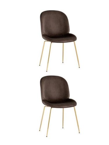 Комплект стульев Stool Group Beetle 8329 VELVET BROWN X2