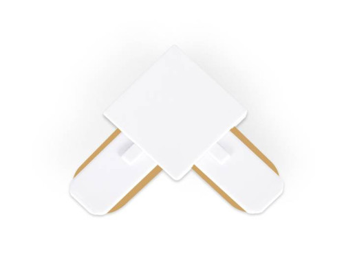 Коннектор угловой однофазный для соединения трековых шинопроводов Ambrella Track System GL7070