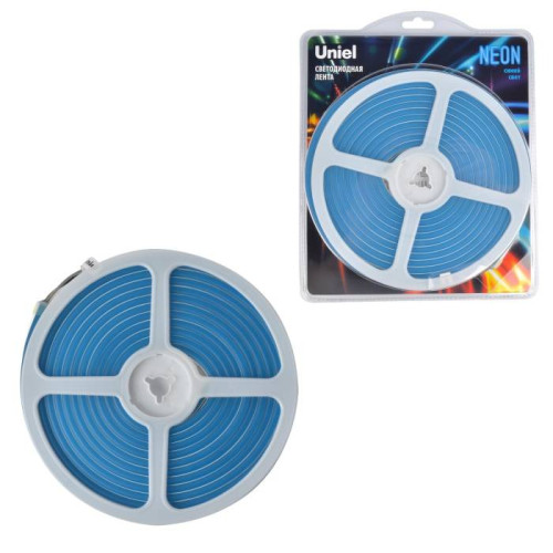 LED лента Uniel ULS-N01-2835-120LED/m-6mm-IP67-DC12V-9W/m-5M-BLUE блистер