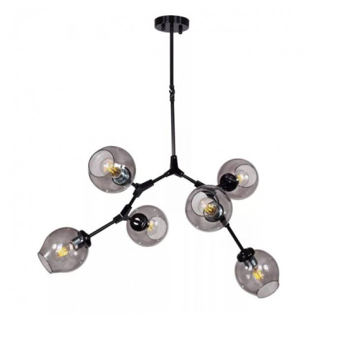 Подвесная люстра Delight Collection Bubble 7058/6 black/smoky