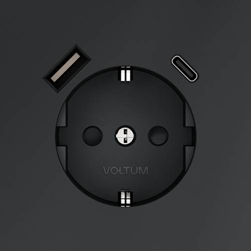 Розетка (графит) Voltum Voltum S70 VLS040507