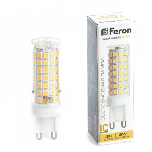 Светодиодные лампочки Feron 38146 (G9)  (9Вт)  (2700K) 