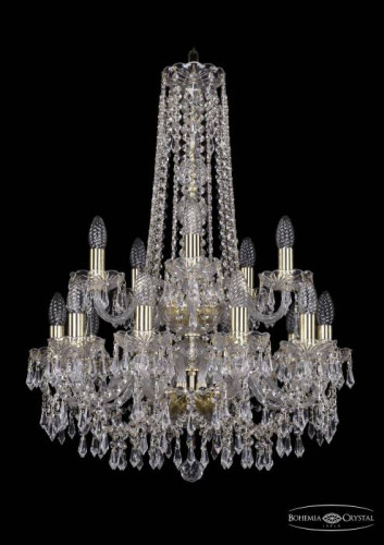 Подвесная хрустальная люстра 1403 Bohemia 1403/10+5/195/h-77/2d G