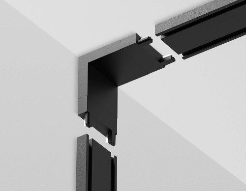 Коннектор угловой внутренний для накладного шинопровода Ambrella Track System GV1104