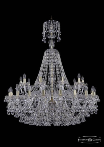 Подвесная хрустальная люстра 1409 Bohemia 1409/20+10/400/XL-132 G