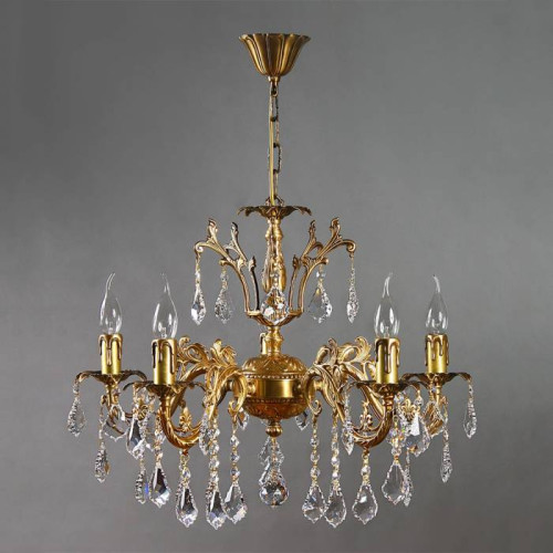 Подвесная хрустальная люстра Granada Ambiente 2118/5 AB Leaf Crystal