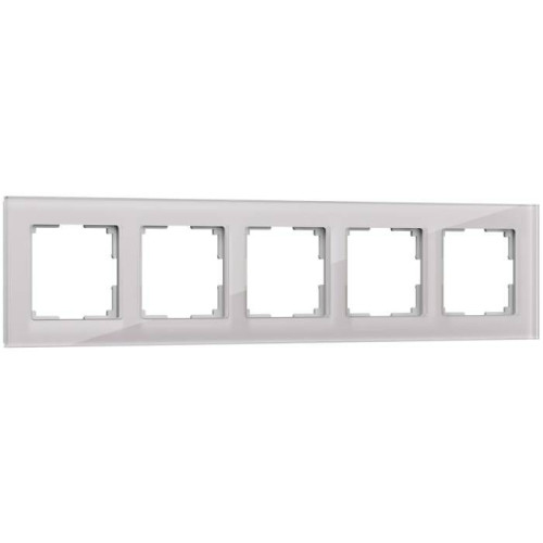 Рамка Werkel W0051117/ Рамка на 5 постов Favorit (дымчатый,стекло)