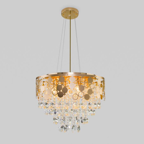 Подвесная люстра Eurosvet Lianna 10123/8 золото/прозрачный хрусталь Strotskis Smart (10114/8)
