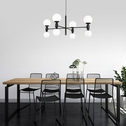 Подвесная люстра Eurosvet Bubble 30182/8 черный Smart