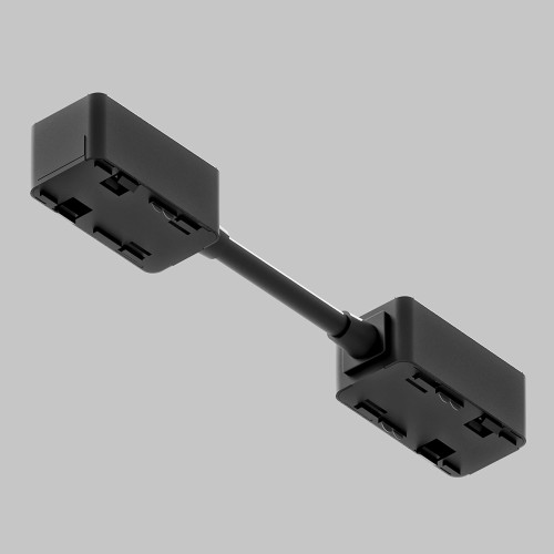 I - соединитель питания для магнитного шинопровода трековой системы UT25 48В, длина 163мм, Черный IL.0007.3010-163-BK