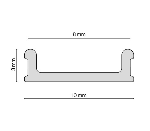 Вставка - заглушка 4м. для профиля Maytoni ALM012-SC-B